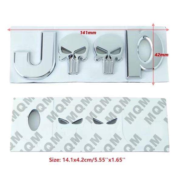 Jeep Metal Punisher Logo Emblem - New - Picture 3 of 7